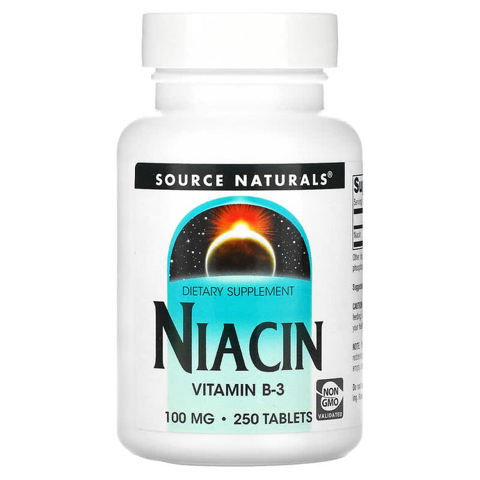 Niacin, Source Naturals,  100 mg, 250 Tablets