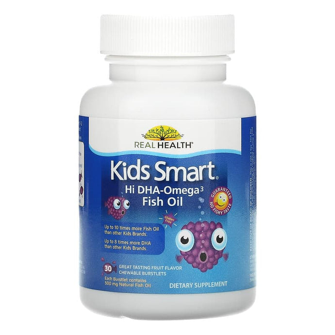 Kids Smart, Hi DHA-Omega 3 Fish Oil, Great Tasting Fruit Flavor, 30 Chewable Burstlets