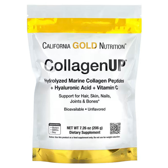 California Gold Nutrition Hydrolyzed Marine Collagen + Hyaluronic Acid (206g powder)