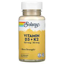 Solaray Vitamin D3 + K2 (120 capsules)